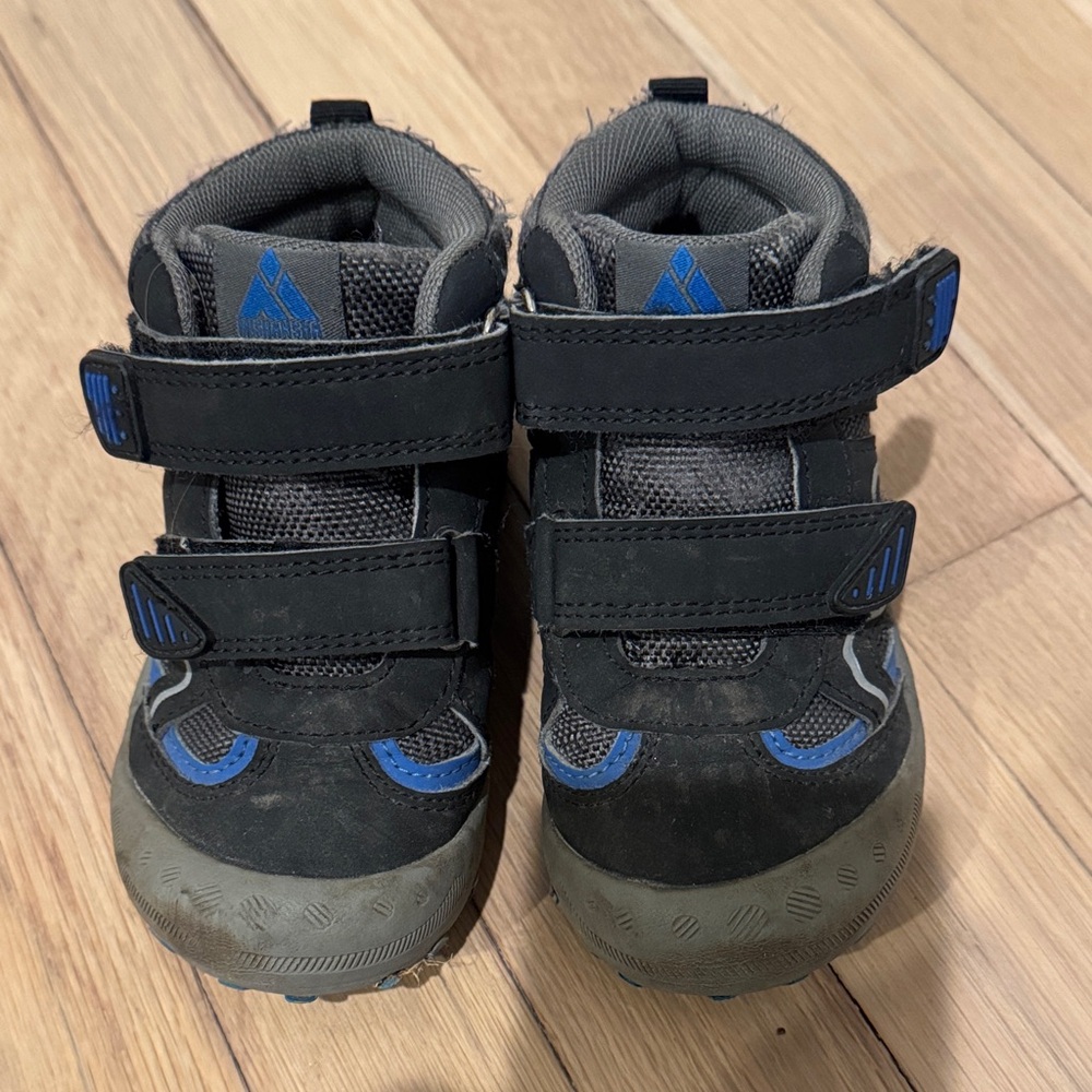 Toddler Black and Blue hiking boots